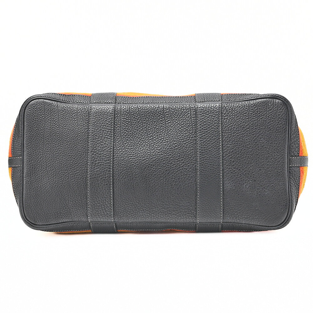 HERMES ガーデンパーティPM ウール トートバッグ ロカバール シルバー金具 中古