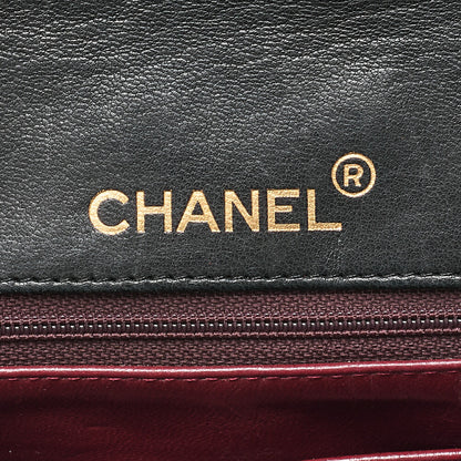 シャネル ラムスキン マトラッセ ラウンド フラップ チェーンショルダー ゴールド金具 中古
