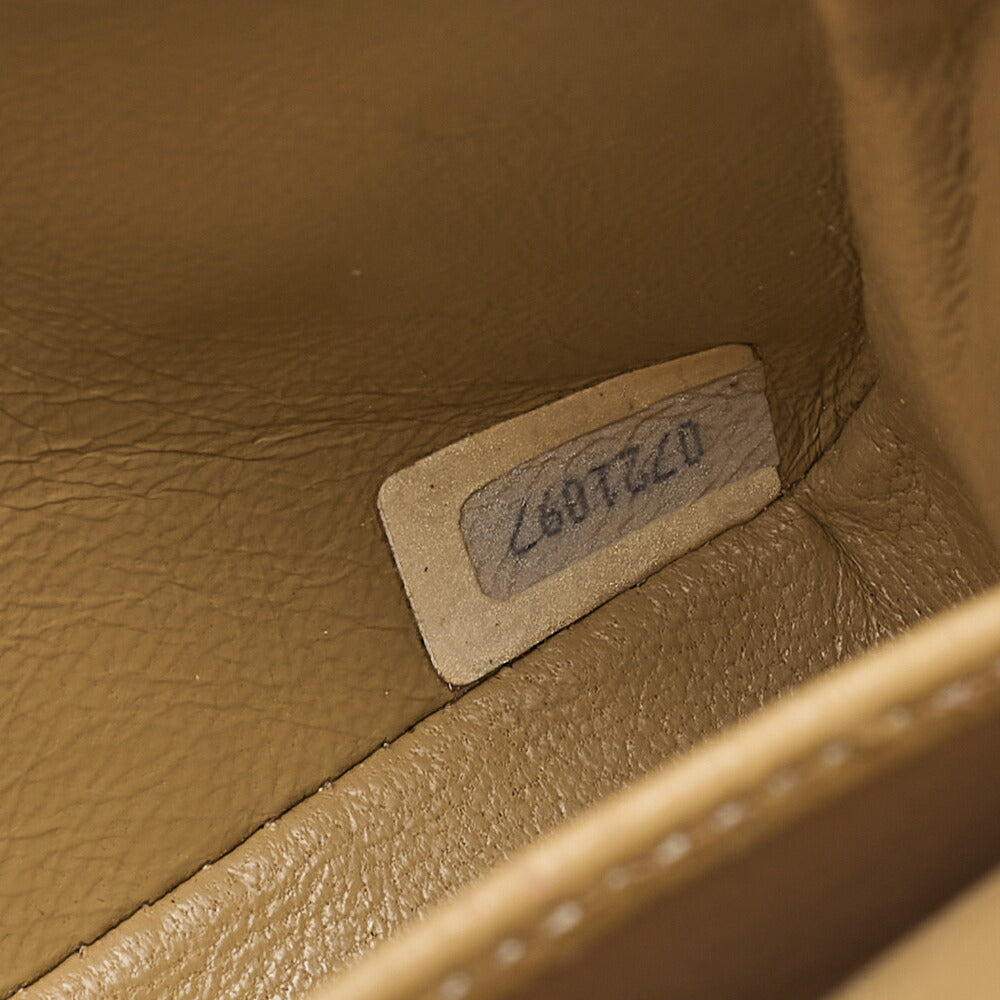 CHANEL Chain Shoulder Bag Matelasse 23cm Double Flap Lambskin Beige Gold-Tone Hardware, Pre-Owned