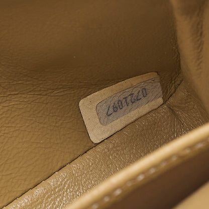 CHANEL Chain Shoulder Bag Matelasse 23cm Double Flap Lambskin Beige Gold-Tone Hardware, Pre-Owned