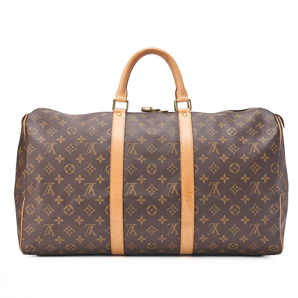 ルイヴィトン LOUIS VUITTON モノグラム キーポル50 ボストンバッグ M41428 ブラウン ゴールド金具 中古