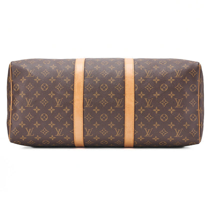 ルイヴィトン LOUIS VUITTON モノグラム キーポル50 ボストンバッグ M41428 ブラウン ゴールド金具 中古