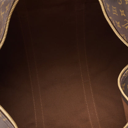 ルイヴィトン LOUIS VUITTON モノグラム キーポル50 ボストンバッグ M41428 ブラウン ゴールド金具 中古