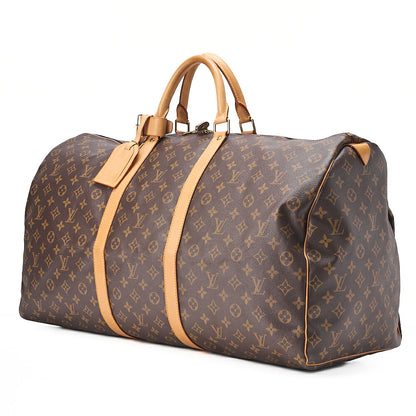 LOUIS VUITTON ルイヴィトン モノグラム キーポル60 ボストンバッグ M41422 ブラウン ゴールド金具 中古品
