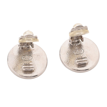 シャネル ココマーク 05V イヤリング アイボリーxシルバー金具 中古品