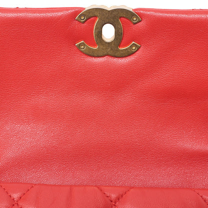 CHANEL Lambskin Matrasse Waist Pouch Red Gold x Silver-Tone Hardware, Pre-Owned