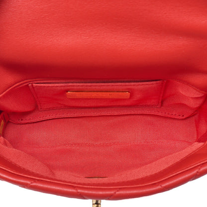 CHANEL Lambskin Matrasse Waist Pouch Red Gold x Silver-Tone Hardware, Pre-Owned