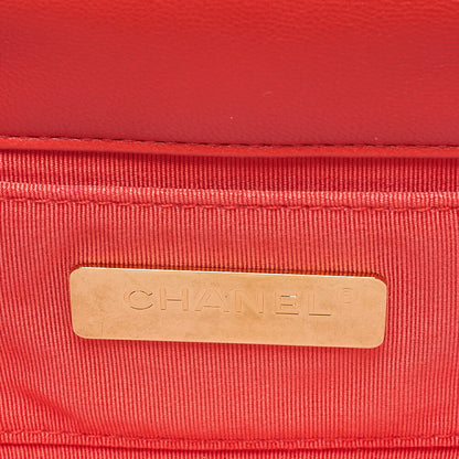 CHANEL Lambskin Matrasse Waist Pouch Red Gold x Silver-Tone Hardware, Pre-Owned