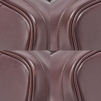 HERMES Garden Party TTPM Swift Tote Bag Dark Brown Silver-Tone Hardware, Pre-Owned