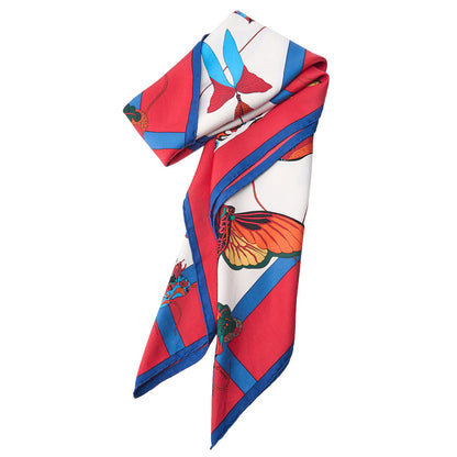 HERMES Carre 90 SOIE VOLANTES Dancing in the Sky Silk Bicolor, Pre-Owned