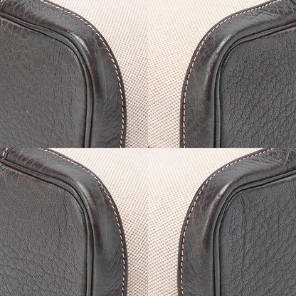 エルメス ガーデンパーティTPM トローアッシュ アイボリー シルバー金具 中古品