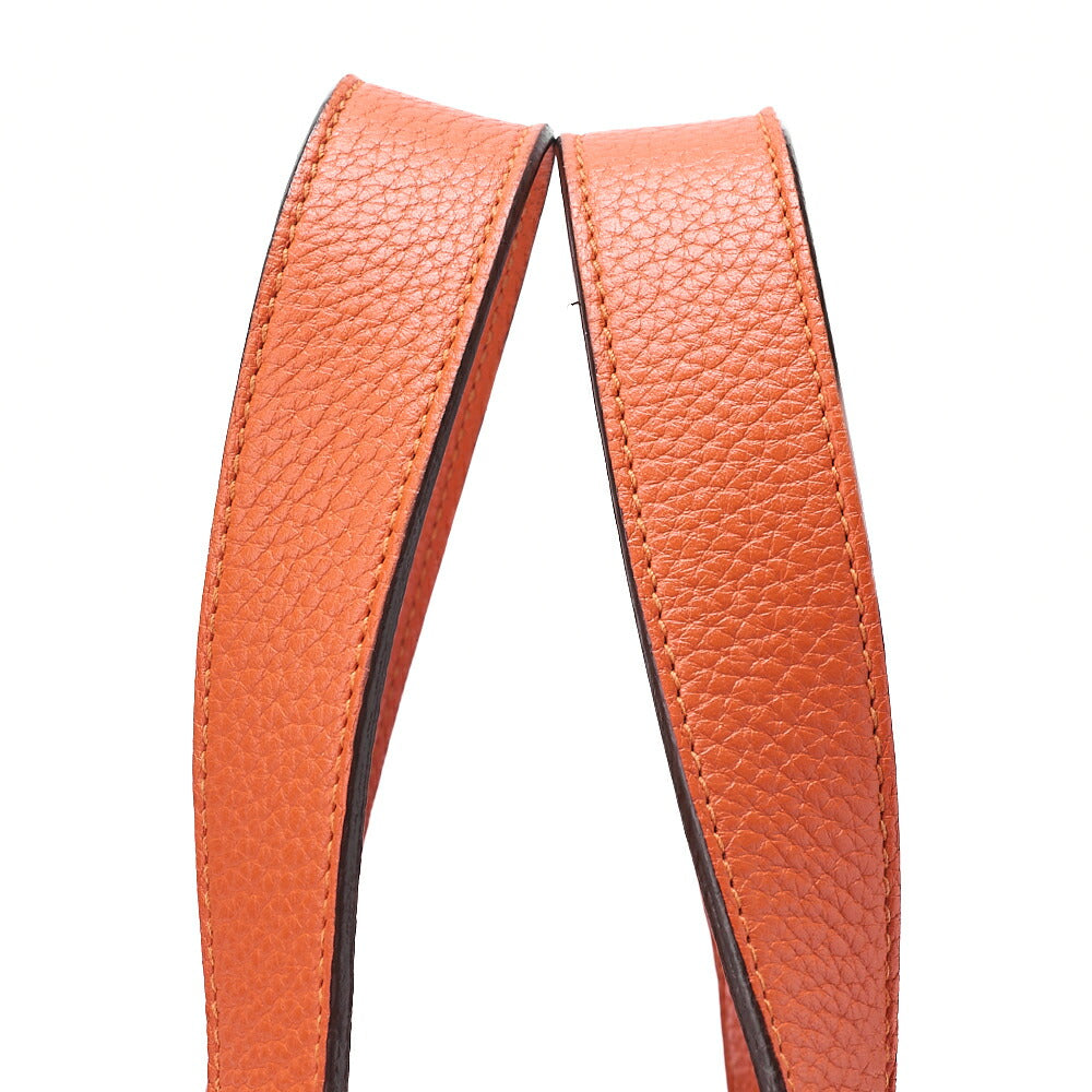 HERMES ピコタンロック MM ハンドバッグ トリヨンクレマンス オランジュポピー シルバー金具 中古品