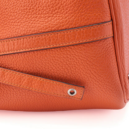 HERMES ピコタンロック MM ハンドバッグ トリヨンクレマンス オランジュポピー シルバー金具 中古品