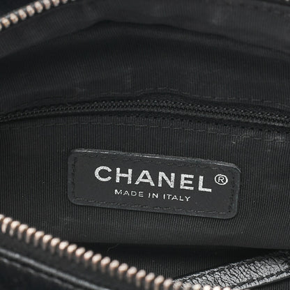 CHANEL チェーンショルダーバッグ マトラッセ ガブリエル ドゥ ヴィンテージカーフ 黒 x 金 シルバー x ゴールド金具 中古