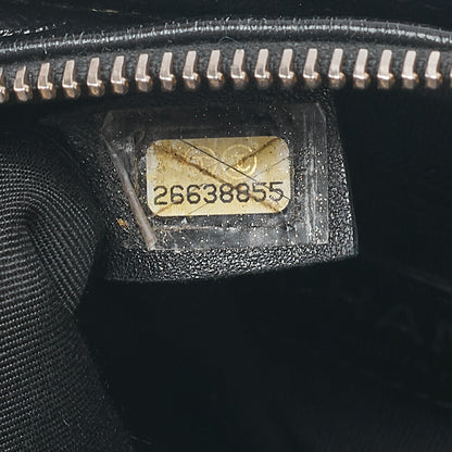 CHANEL チェーンショルダーバッグ マトラッセ ガブリエル ドゥ ヴィンテージカーフ 黒 x 金 シルバー x ゴールド金具 中古