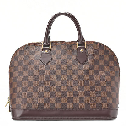LOUIS VUITTON Louis Vuitton Handbag Alma PM Damier N53151 Brown Gold-Tone Hardware, Pre-Owned