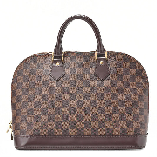 LOUIS VUITTON Louis Vuitton Handbag Alma PM Damier N53151 Brown Gold-Tone Hardware, Pre-Owned
