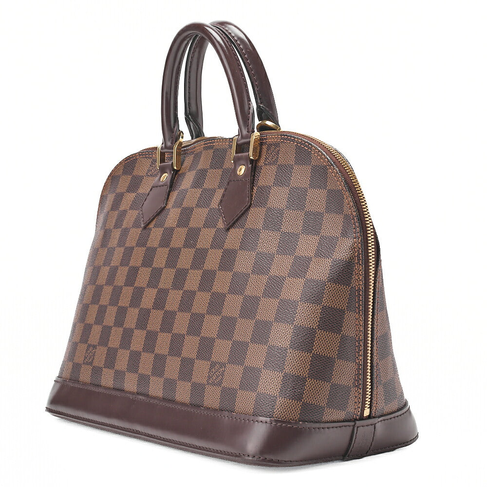 LOUIS VUITTON Louis Vuitton Handbag Alma PM Damier N53151 Brown Gold-Tone Hardware, Pre-Owned