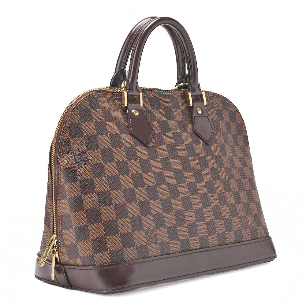LOUIS VUITTON Louis Vuitton Handbag Alma PM Damier N53151 Brown Gold-Tone Hardware, Pre-Owned