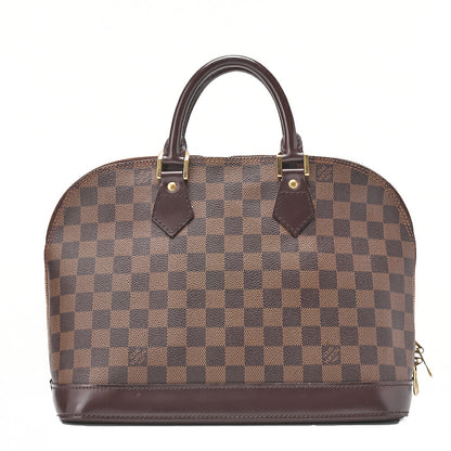 LOUIS VUITTON Louis Vuitton Handbag Alma PM Damier N53151 Brown Gold-Tone Hardware, Pre-Owned