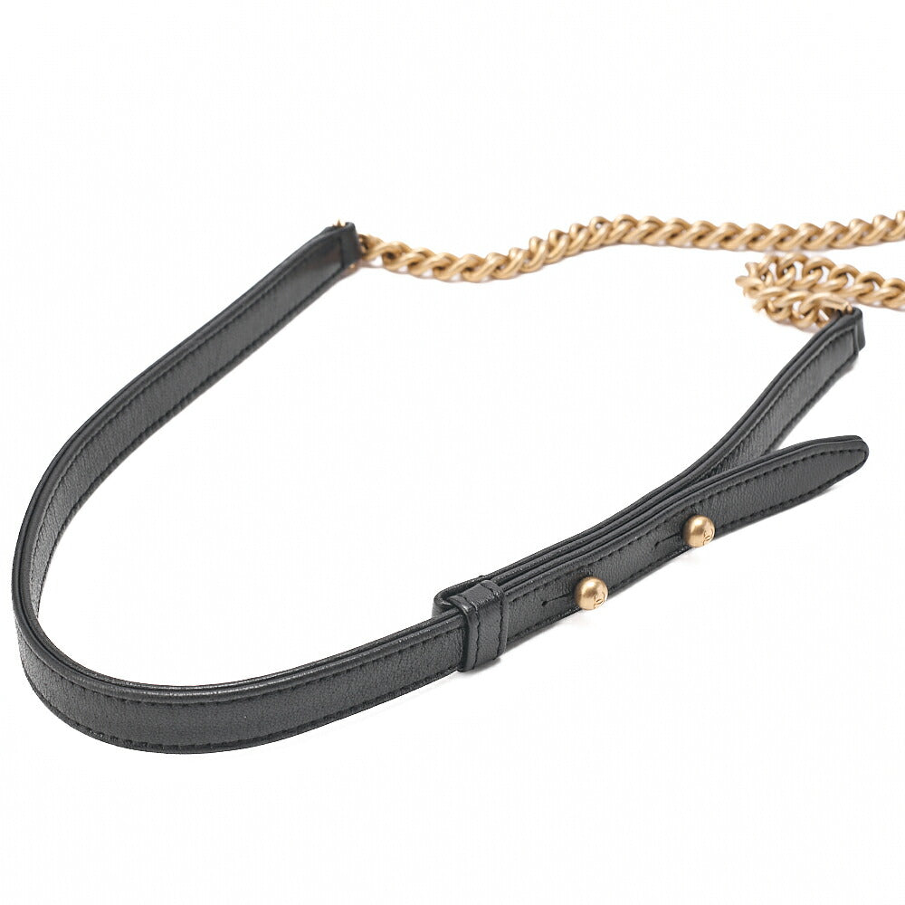 CHANEL Calfskin Matelasse Coco Mark & Logo Mark 2way Handbag Black Gold-Tone Hardware, Pre-Owned