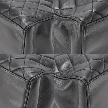シャネル ラムスキン マトラッセ ボールチャーム ショルダーバッグ 黒 ゴールド金具 中古