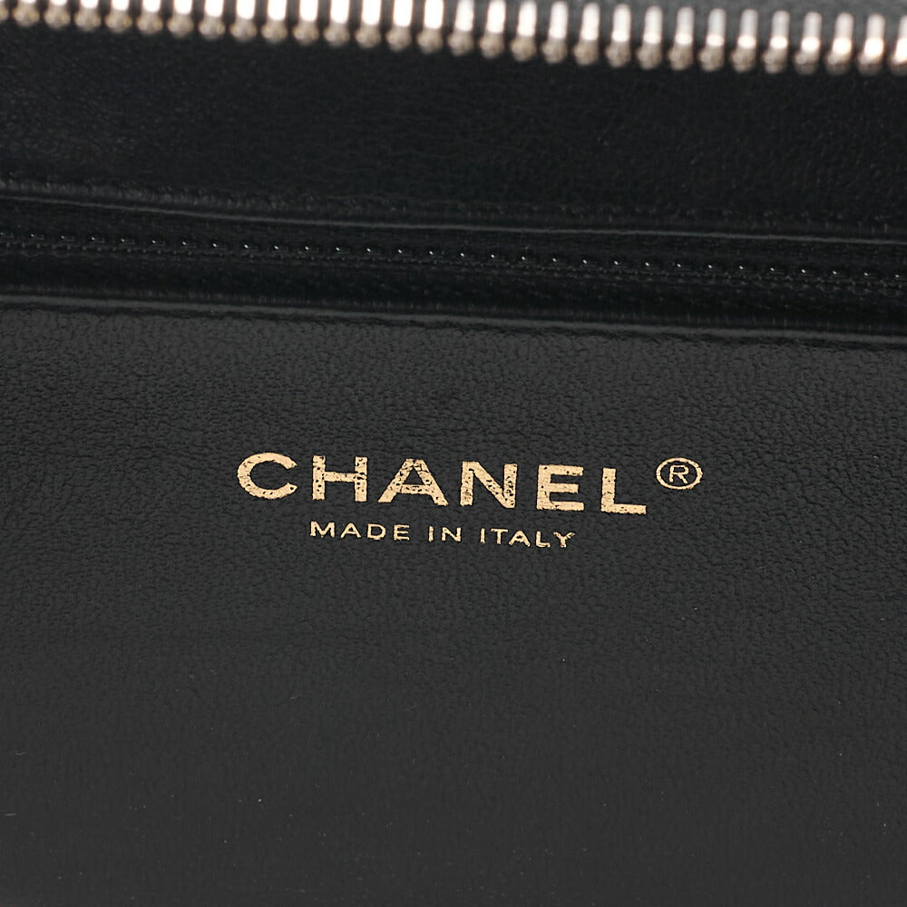 CHANEL Shoulder Bag Coco Mark CC Filigree 2WAY Chain Shoulder Caviar Skin Black Gold-Tone Hardware, Pre-Owned