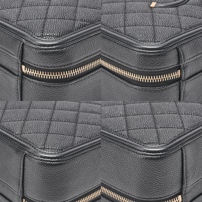 CHANEL Shoulder Bag Coco Mark CC Filigree 2WAY Chain Shoulder Caviar Skin Black Gold-Tone Hardware, Pre-Owned