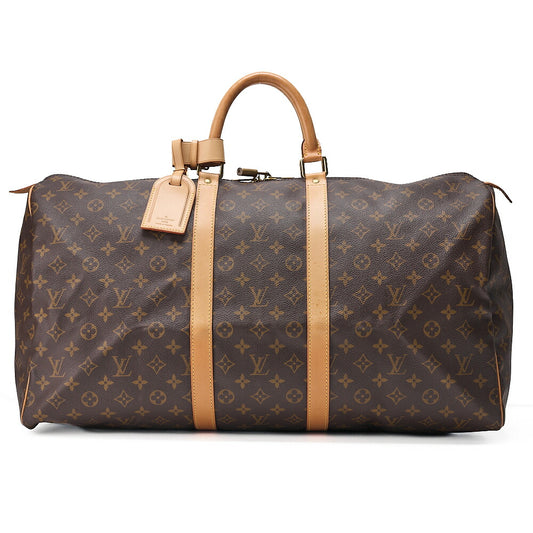 LOUIS VUITTON Louis Vuitton Monogram Keypol 55 Boston Bag M41414 Brown Gold-Tone Hardware, Pre-Owned