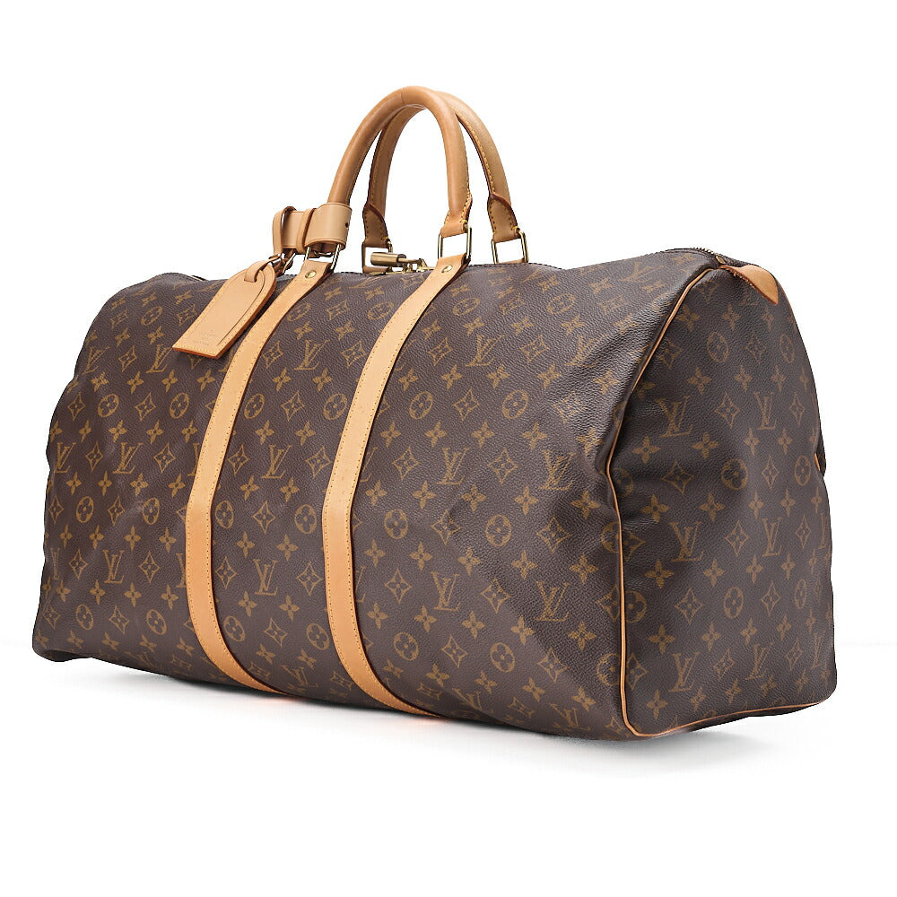 LOUIS VUITTON ルイヴィトン モノグラム キーポル55 ボストンバッグ M41414 ブラウン ゴールド金具 中古