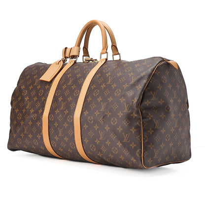 LOUIS VUITTON ルイヴィトン モノグラム キーポル55 ボストンバッグ M41414 ブラウン ゴールド金具 中古