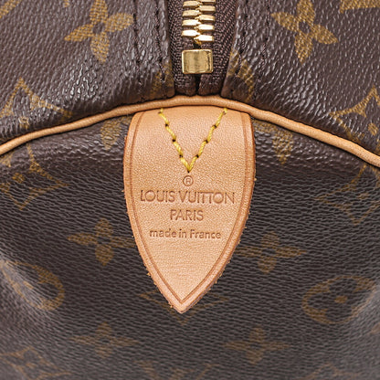 LOUIS VUITTON ルイヴィトン モノグラム キーポル55 ボストンバッグ M41414 ブラウン ゴールド金具 中古