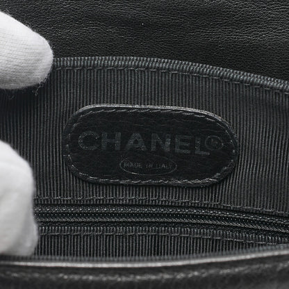 シャネル ラムスキン ココマーク チェーン バックパック ブラック シルバー金具 中古品