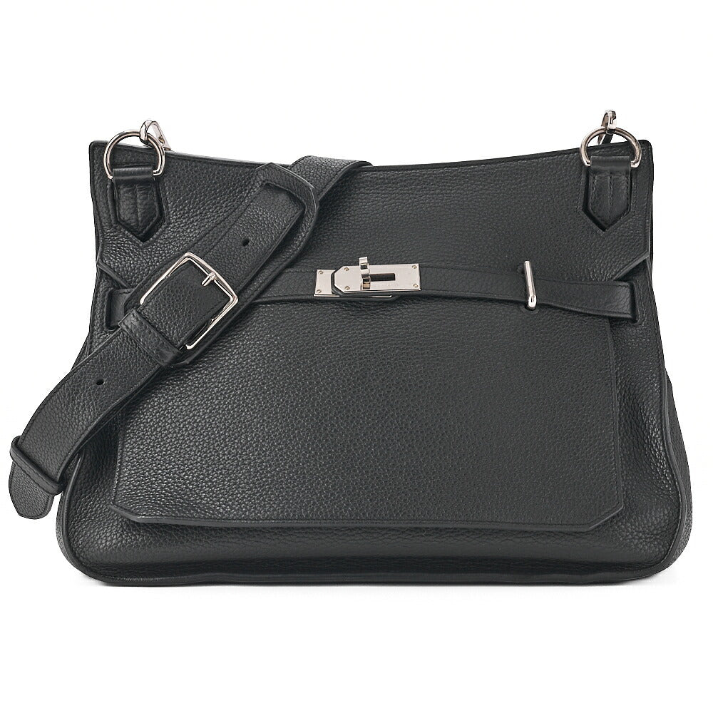 HERMES ジプシー34 トリヨンクレマンス ショルダーバッグ ブラック シルバー金具 中古
