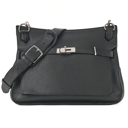 HERMES ジプシー34 トリヨンクレマンス ショルダーバッグ ブラック シルバー金具 中古