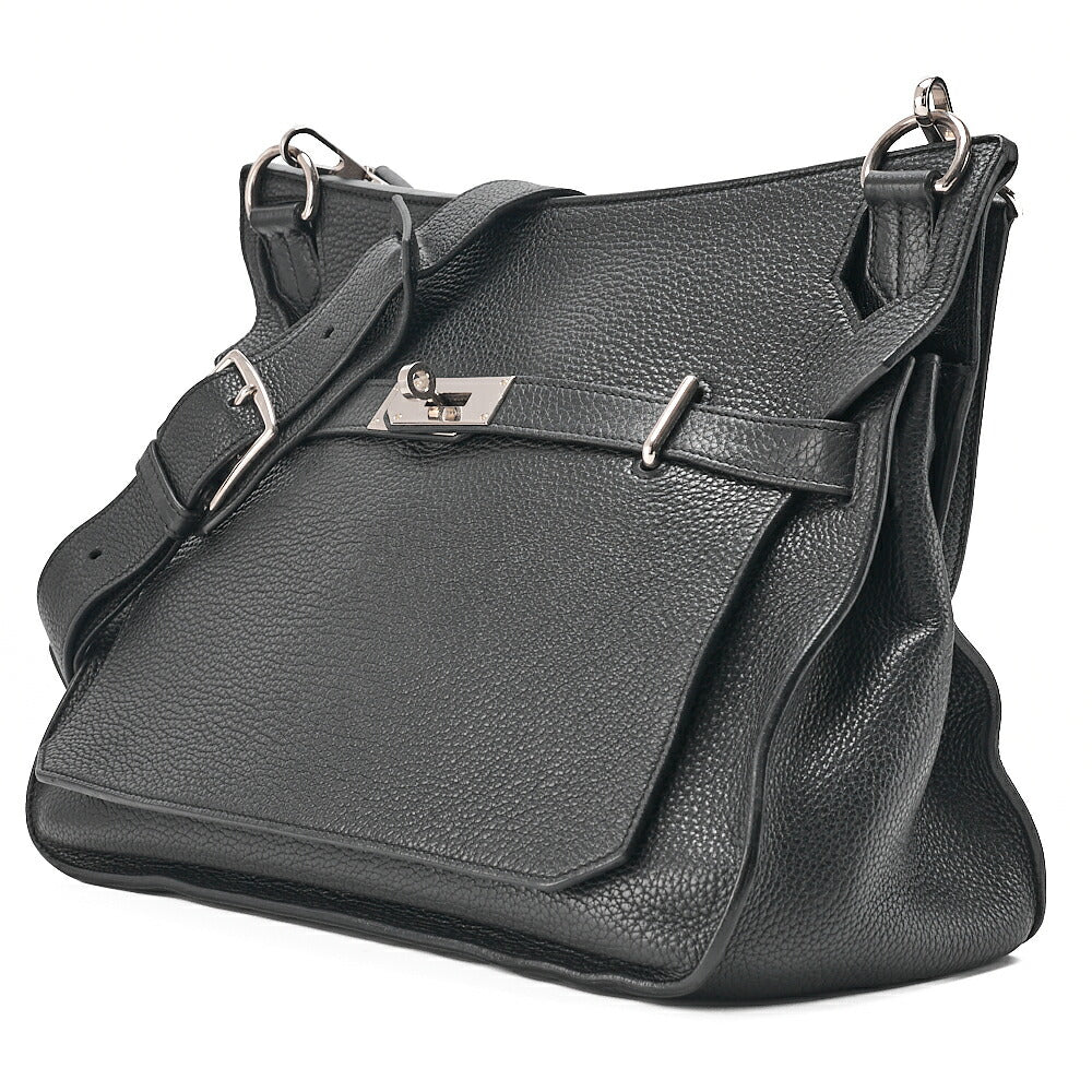 HERMES ジプシー34 トリヨンクレマンス ショルダーバッグ ブラック シルバー金具 中古