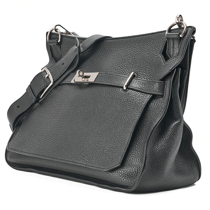HERMES ジプシー34 トリヨンクレマンス ショルダーバッグ ブラック シルバー金具 中古