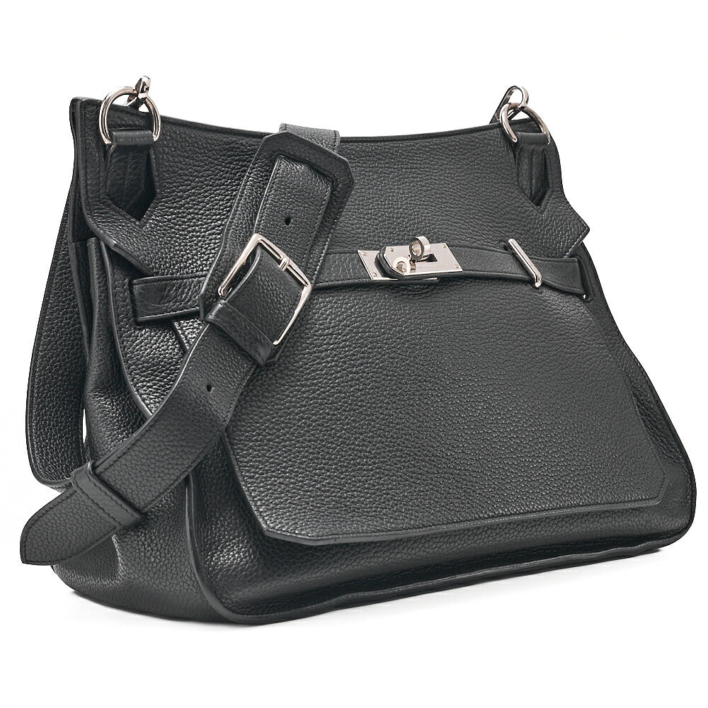 HERMES ジプシー34 トリヨンクレマンス ショルダーバッグ ブラック シルバー金具 中古