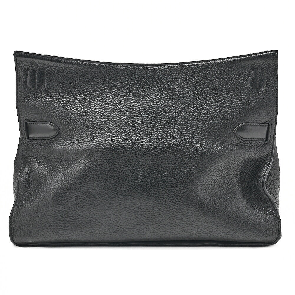 HERMES ジプシー34 トリヨンクレマンス ショルダーバッグ ブラック シルバー金具 中古