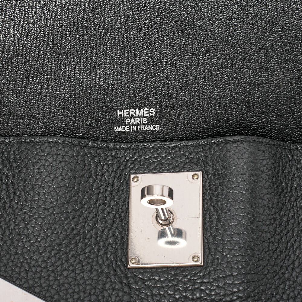 HERMES ジプシー34 トリヨンクレマンス ショルダーバッグ ブラック シルバー金具 中古