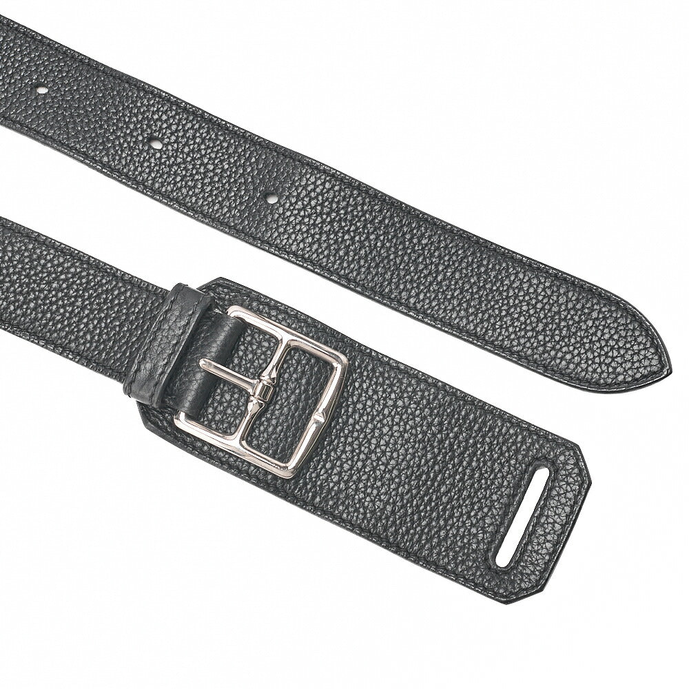 HERMES ジプシー34 トリヨンクレマンス ショルダーバッグ ブラック シルバー金具 中古