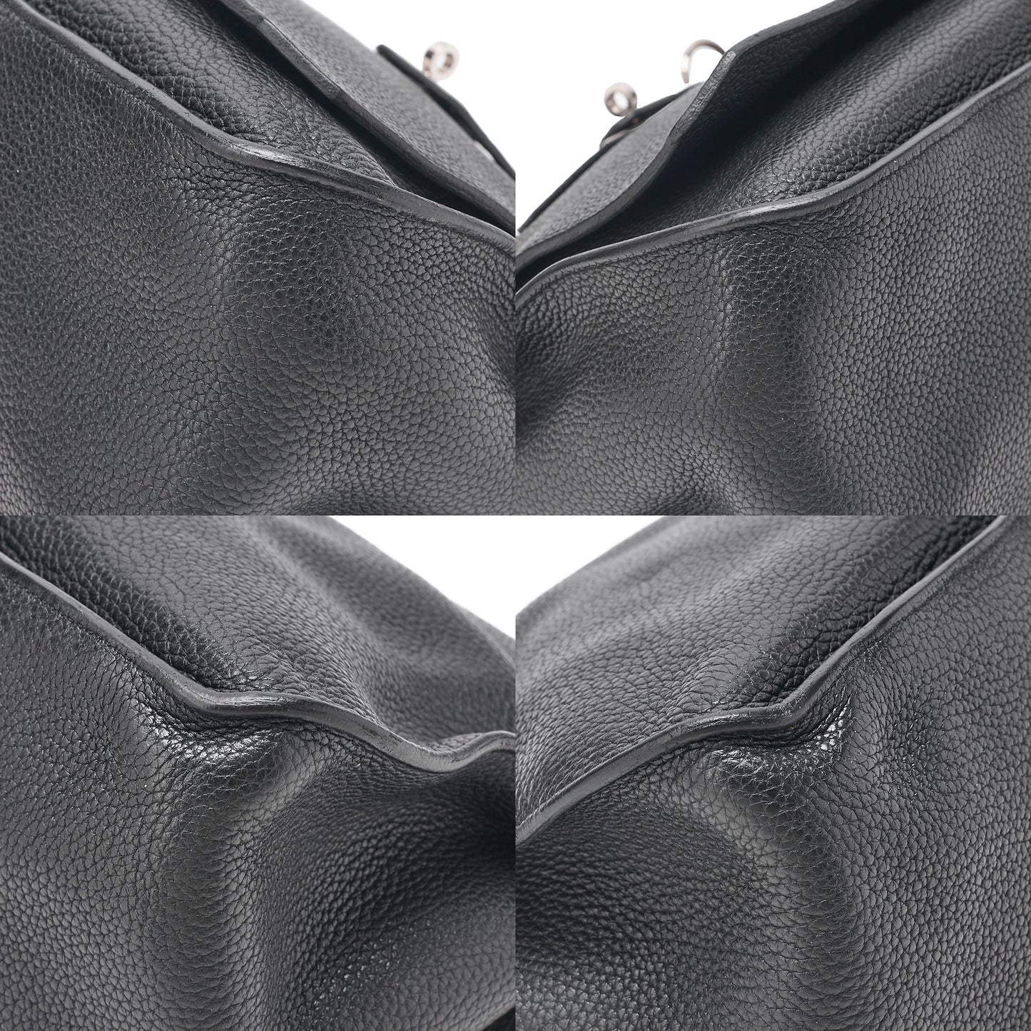 HERMES ジプシー34 トリヨンクレマンス ショルダーバッグ ブラック シルバー金具 中古