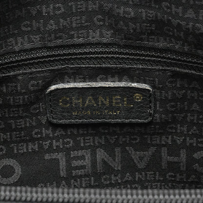 CHANEL Caviar Skin Big Coco Mark Handbag Detachable Black Gold-Tone Hardware, Pre-Owned