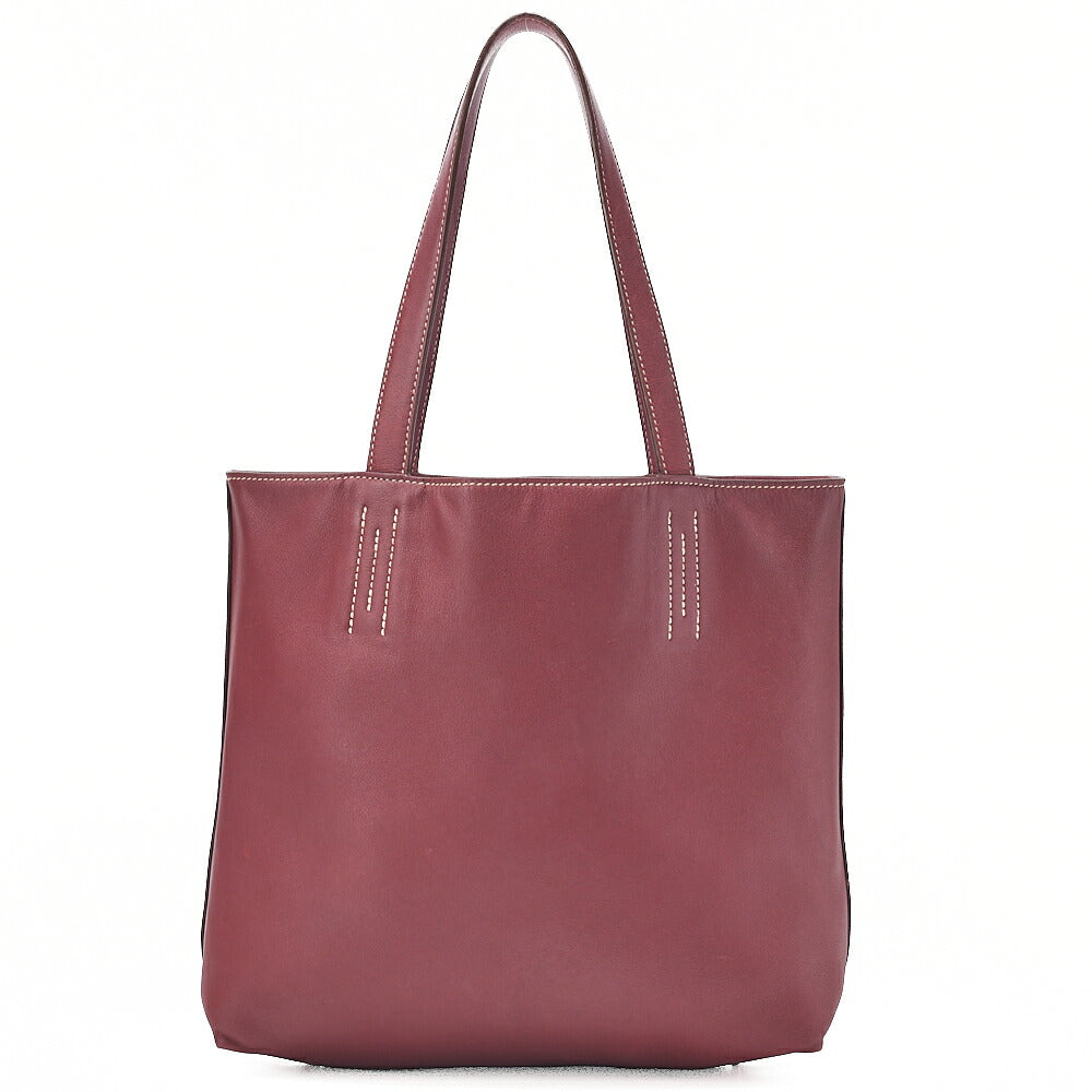 HERMES Double Sense 28 Swift Tote Bag Rouge Ladies' Bag, Pre-Owned