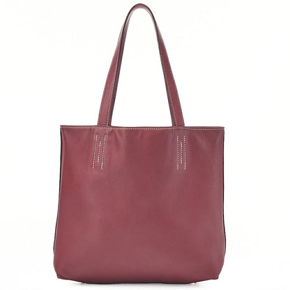 HERMES Double Sense 28 Swift Tote Bag Rouge Ladies' Bag, Pre-Owned
