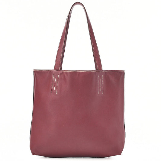 HERMES Double Sense 28 Swift Tote Bag Rouge Ladies' Bag, Pre-Owned