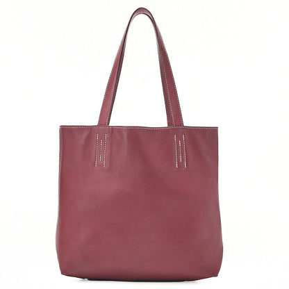 HERMES Double Sense 28 Swift Tote Bag Rouge Ladies' Bag, Pre-Owned