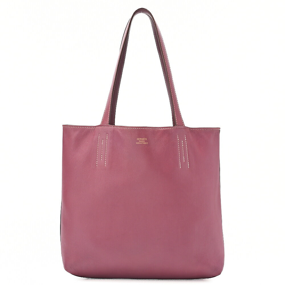 HERMES Double Sense 28 Swift Tote Bag Rouge Ladies' Bag, Pre-Owned