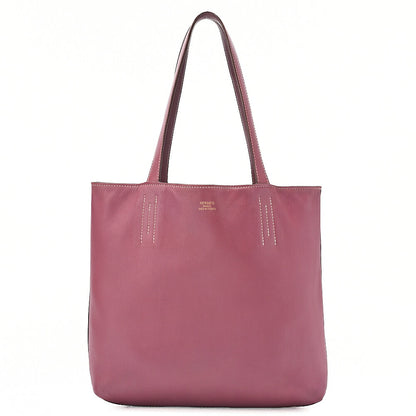 HERMES Double Sense 28 Swift Tote Bag Rouge Ladies' Bag, Pre-Owned