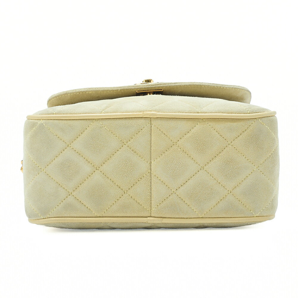 CHANEL Matelasse Coco Mark Fringe Bijou Chain Shoulder Suede Yellow Gold-Tone Hardware, Pre-Owned